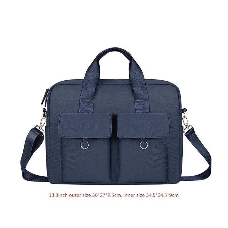 Waterproof Shockproof Laptop Bag Briefcase Men's Women's Shoulder Tote Crossbody Travel Office Business Document Storage Pouch: Navy S