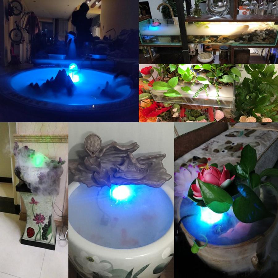LED Bunte Aquarium Reptil Panzer Nebel Hersteller Vernebler Wasser Nebel Brunnen Beleuchtung Luftbefeuchter Zerstäuber Landschaft Dekoration
