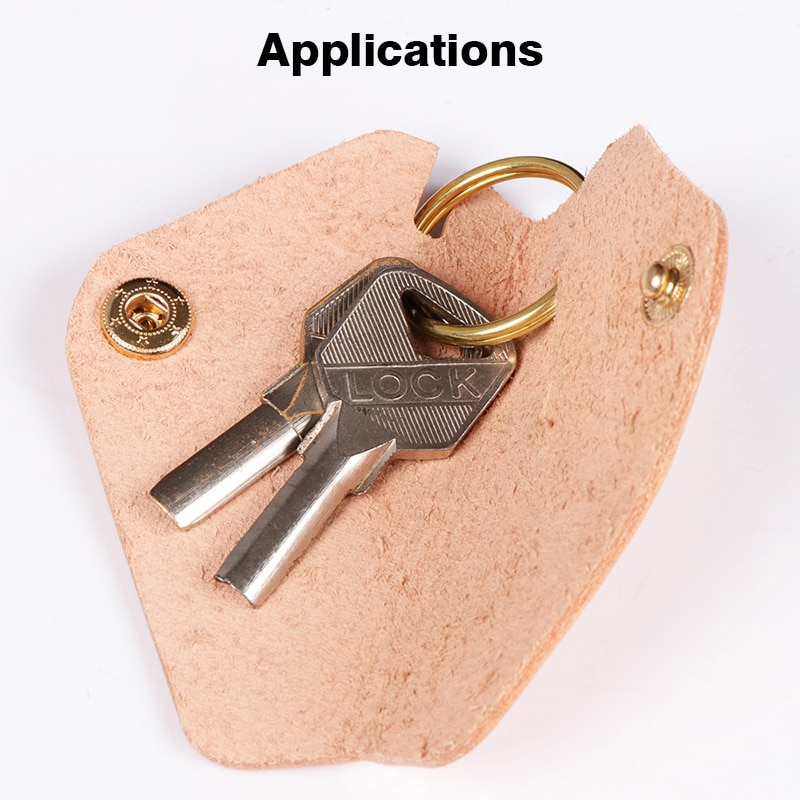 WUTA 50 Pcs Solid Brass Key Rings Chain Hook Hardware Split Ring (Never Fade) Round Key Holder Leather Craft DIY Accessories