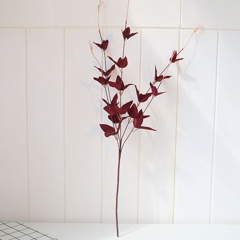 3 farve kunstige blade græs klematis plast plante gren 70cm høje kunstige planter vase hjem bryllup juledekoration