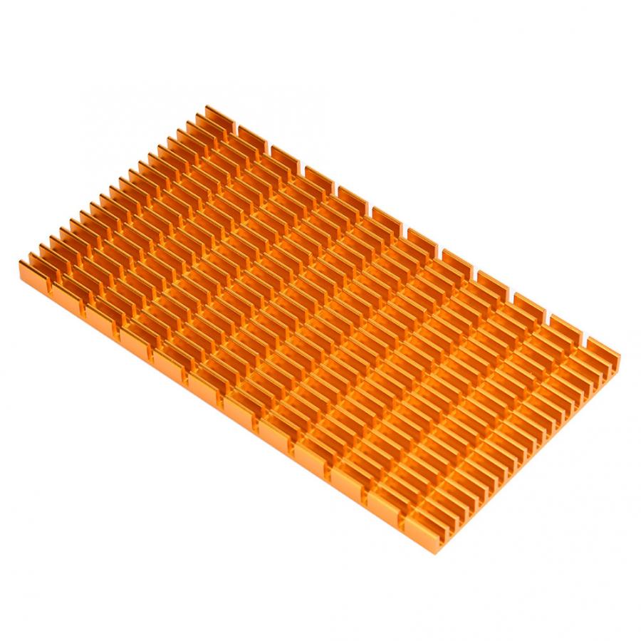 Golden Heat Sink Aluminum Heat Cooler Heat Radiator for Multiple Purposes 120 x 64 x 6mm