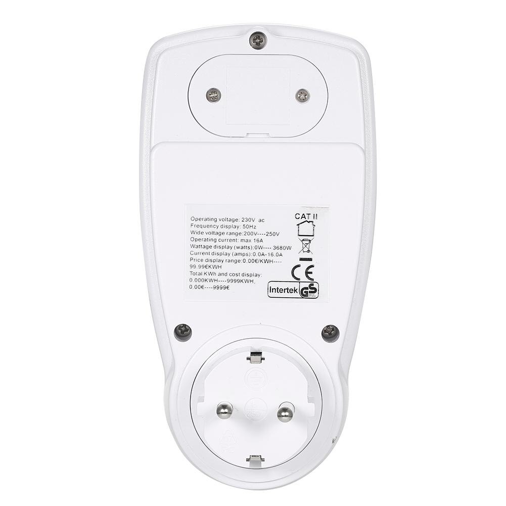 Ac Power Meter 220V Digital Wattmeter Eu Energy Meter Watt Monitoring Power Cost Map Measurement Socket Analyzer Universal