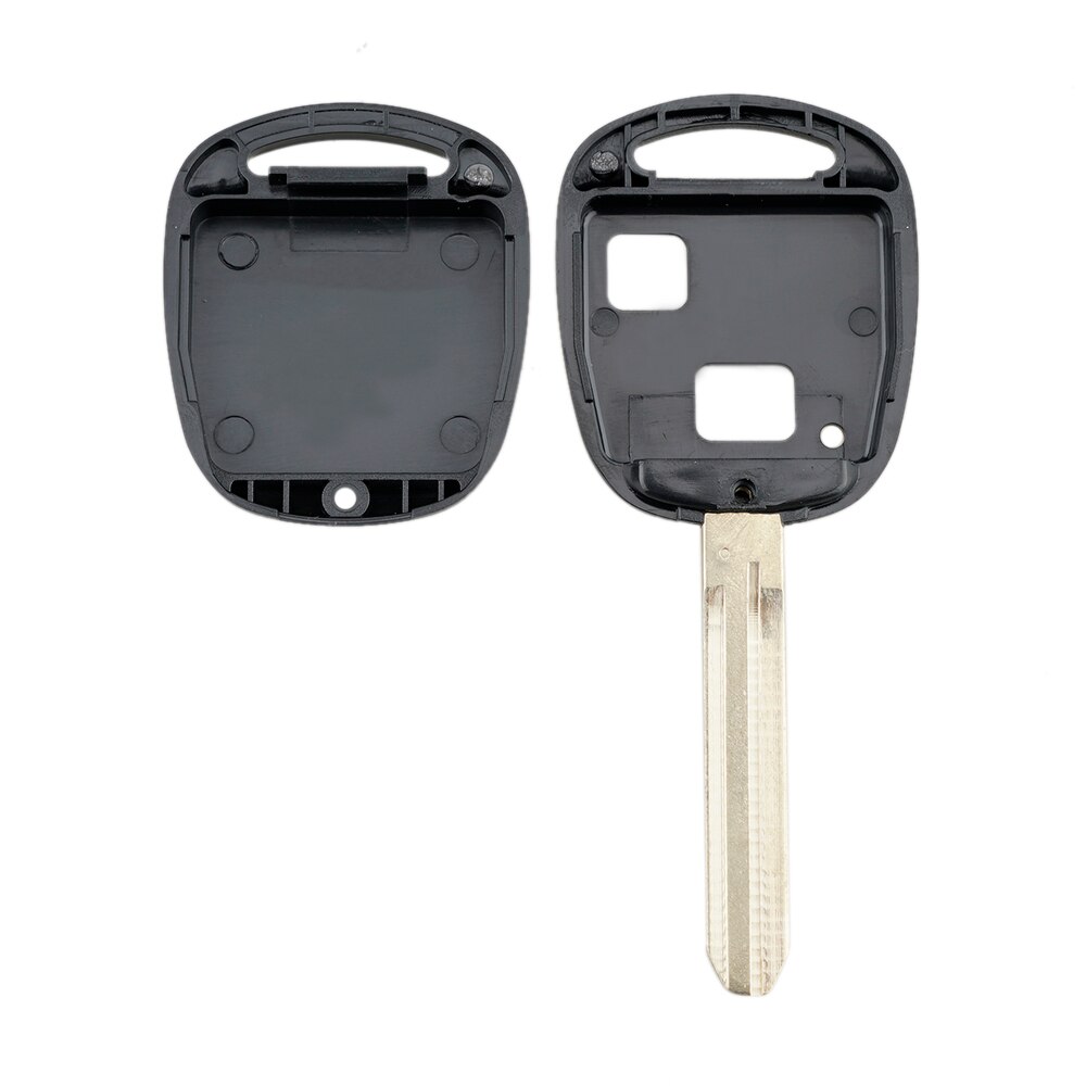 Coque de clé télécommande de voiture 2 boutons, avec lame TOY43 + 2 Micro interrupteurs adaptés à Toyota-Yaris Prado Tarago Camry Corolla