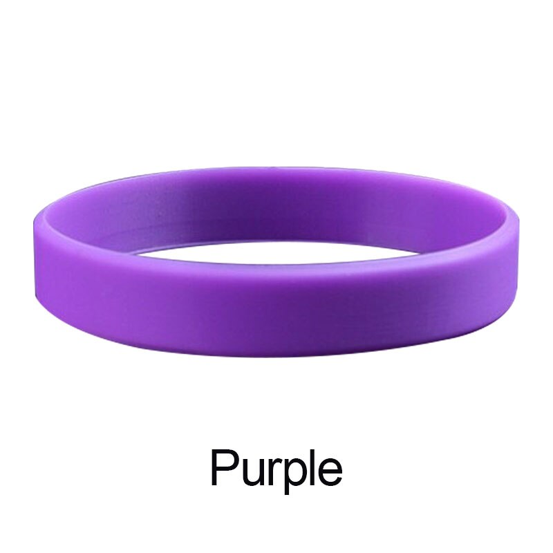 Colores Fitness Power Bands Energy Bangles hombres baloncesto deportes muñequeras silicona goma pulsera de elasticidad muñequera: Púrpura