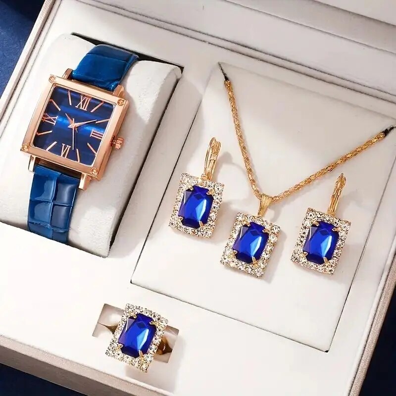 Reloj de cuarzo a la para mujer, esfera cuadrada, de de lujo, relojes de pulsera simples para mujer
