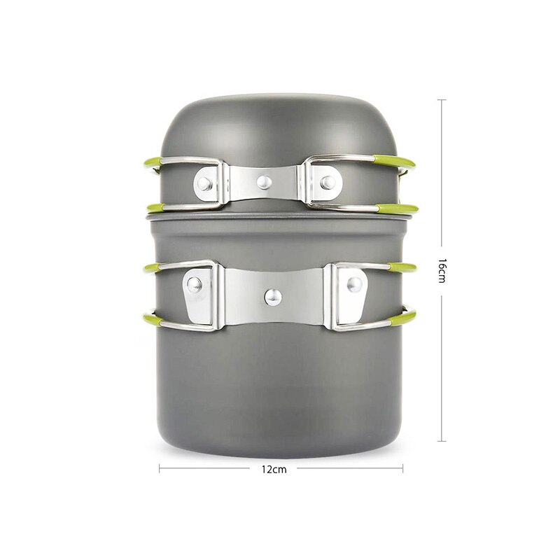 Ultralight Camping Cookware Utensils outdoor tableware set Hiking Picnic Backpacking Camping Tableware Pot Pan 1-2persons