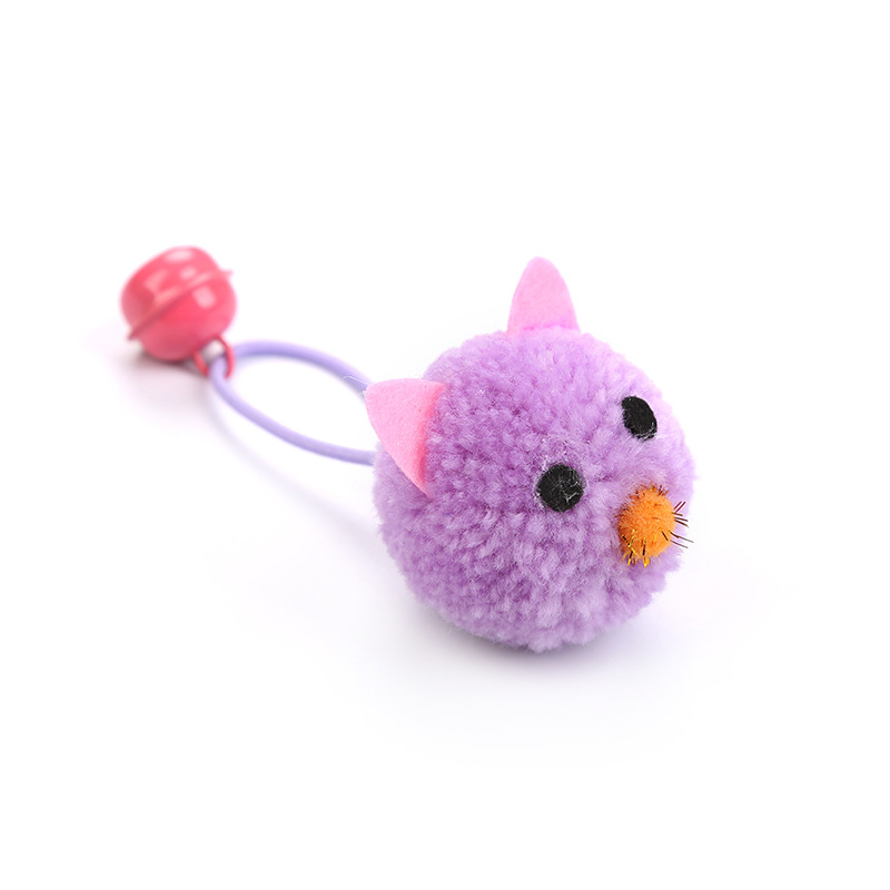 Kattenspeelgoed pluche muiskop vorm bellen zelf hi speelgoed grappige kat kleurrijke pluche muis elf leuke huisdierhalsbanden huisdierbenodigdheden: 01