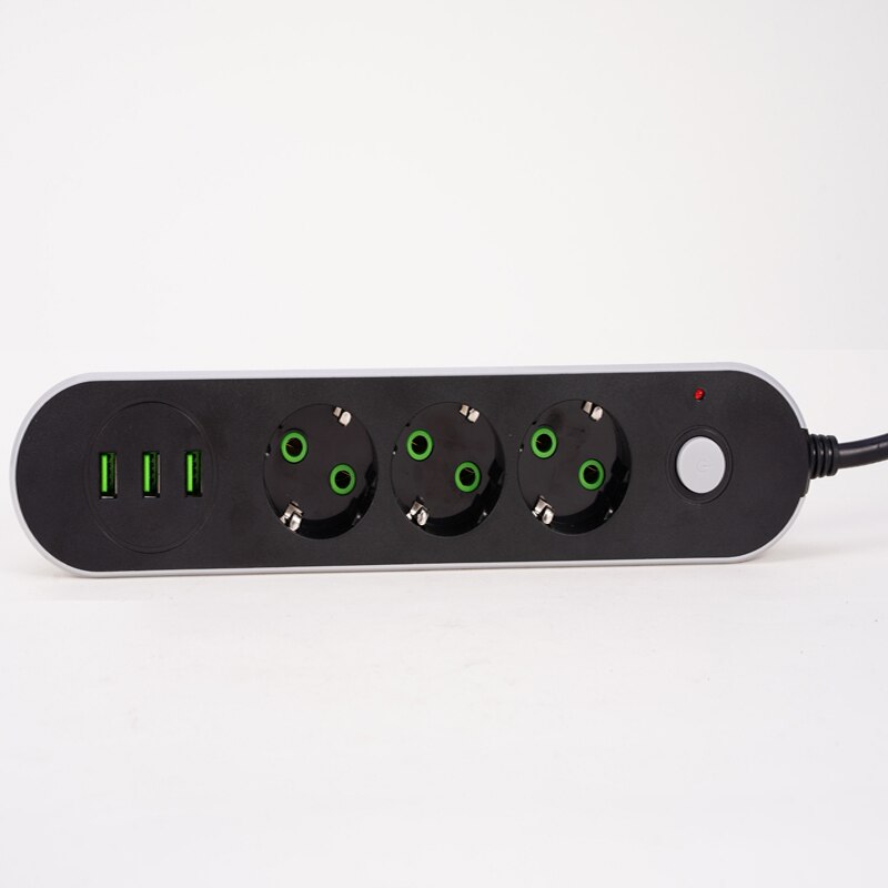 Smart USB Power Strip Socket EU Plug 3 USB Charge 5M Power Cord Wall Charge Adapter For Robot Vacuum Cleaner Humidifier