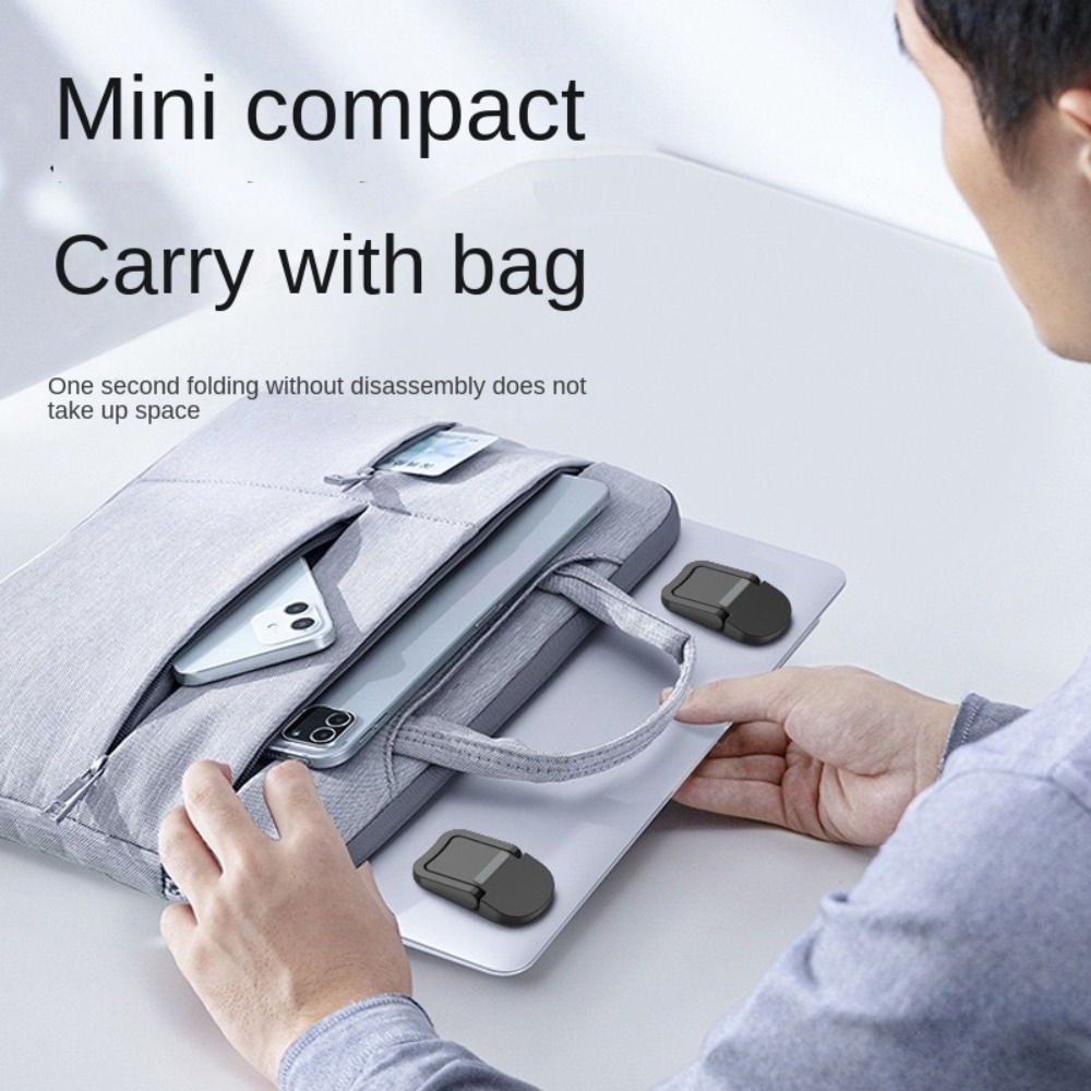 2 Stuks Mini Laptop Stand 2 Verstelbare Hoeken Onzichtbare Laptop Riser Stand Zelfklevende Draagbare Notebook Houder Benen Voor macbook