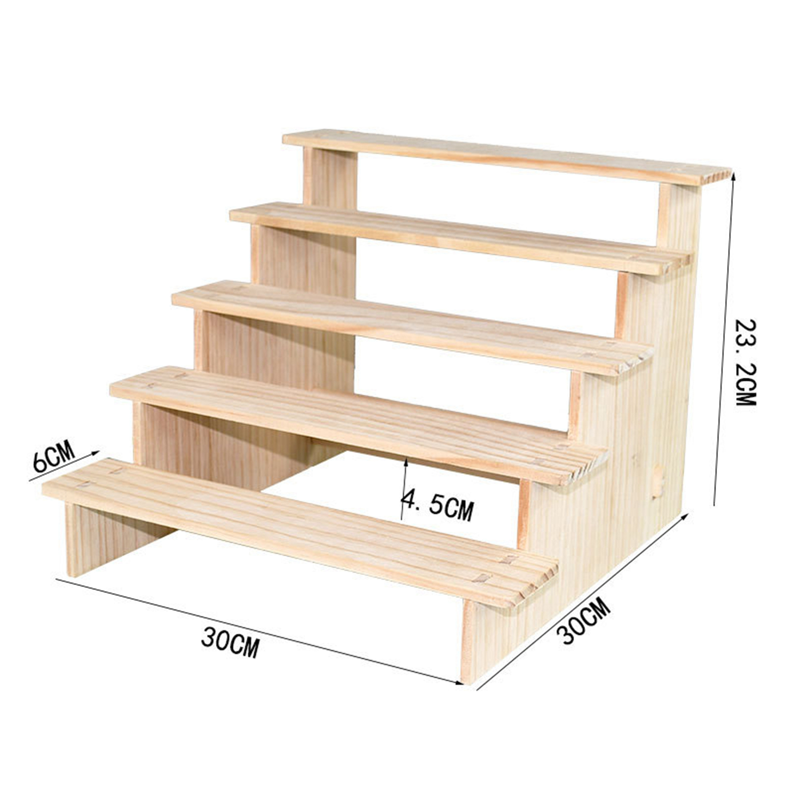 Holz Riser Display Regal Veranstalter Rechteck Holz Display Riser Ständer für Dessert Cupcake Schmuck Sammlerstücke Display Riser: Dunkelgrau