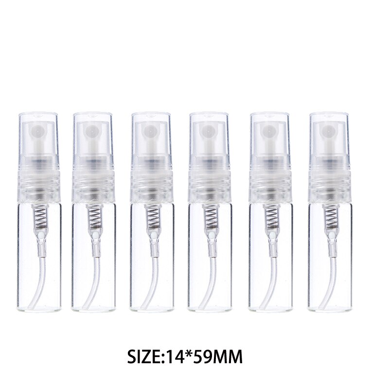 10/20/30/50/100PCS 3ML Mini Perfume Bottle glass Spray Refillable Empty Bottles Cosmetic Containers Portable Perfume Atomizer