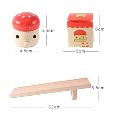 Kind Grappig Speelgoed Houten Model Kleine Paddestoel Slideway Blokken voor Verminderen Prseesure Speelgoed