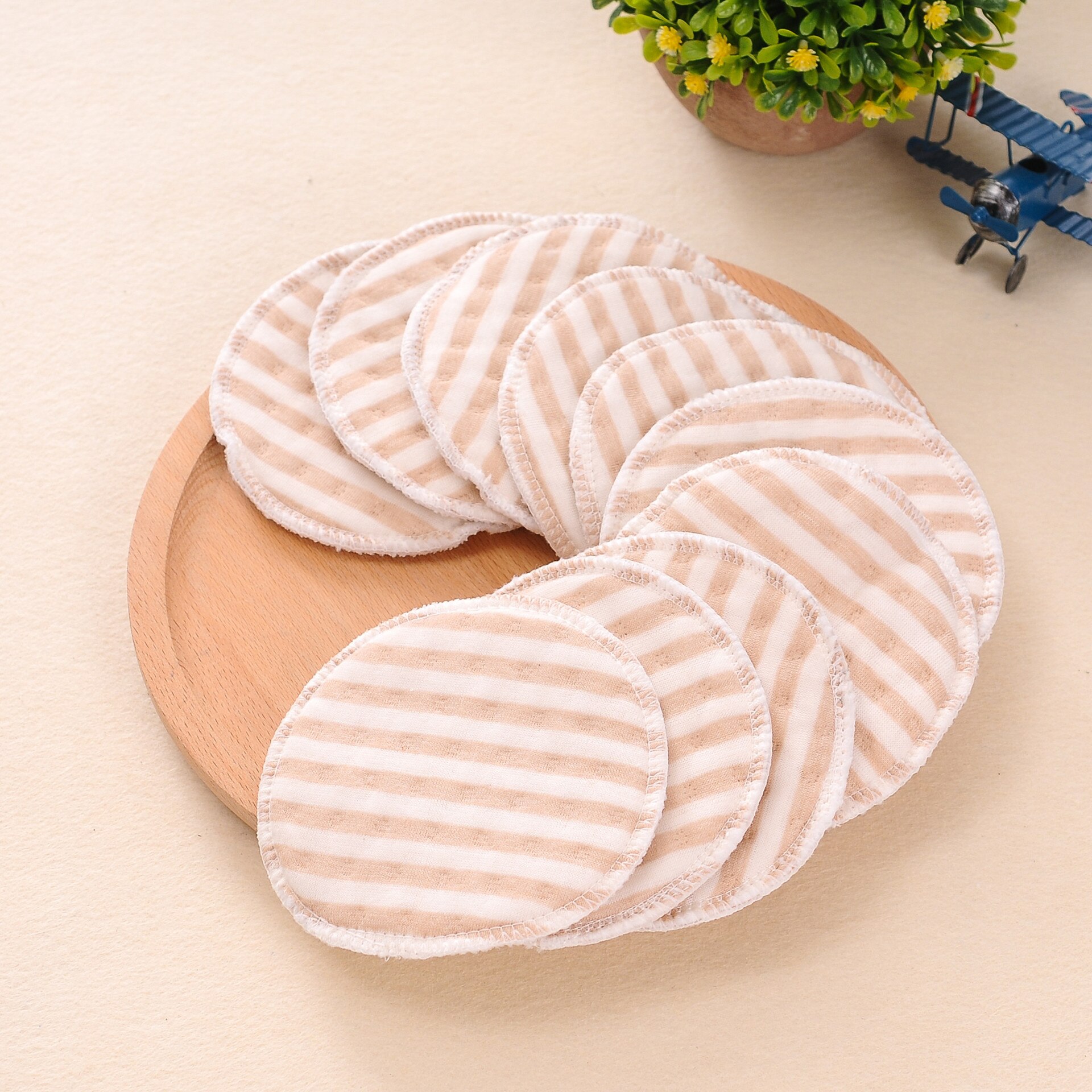 10Pcs Verpleging Borst Pads Herbruikbare 3 Lagen Katoen Waterdicht Organische Tepel Covers Zachte Borstvoeding Pads Moederschap Levert