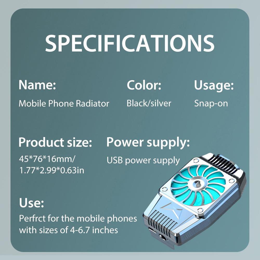Temperatura ajustável portátil da gota do telefone móvel do refrigerador do ventilador de refrigeração do telefone celular h15, usb ou a pilhas, para o jogo do e-esporte