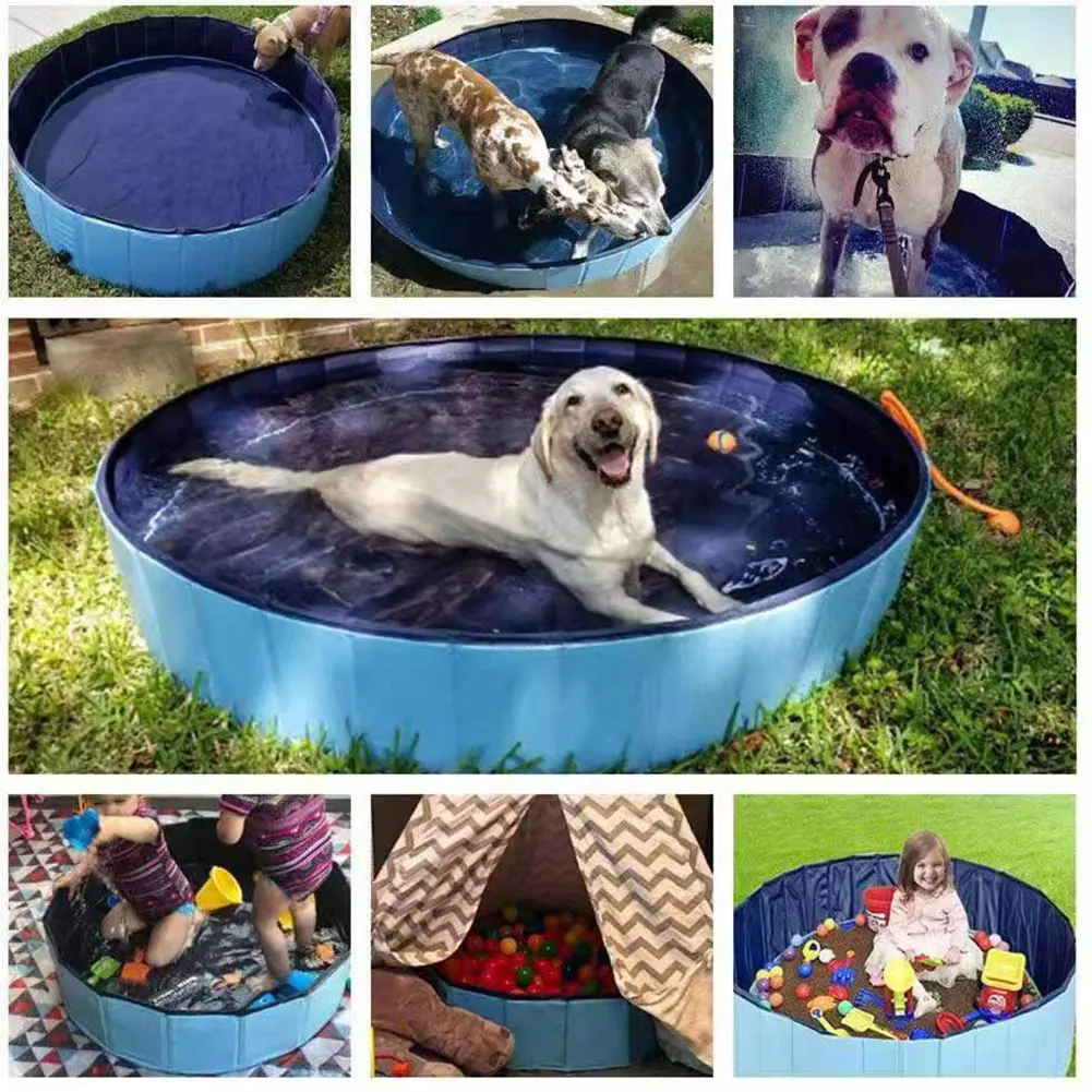 Foldable Dog Swimming Pool Pet Dog Bathing Tub Pool for Small Dogs Pet Indoor Outdoor Cool Bathing Wash Bathtub Pet Accessories