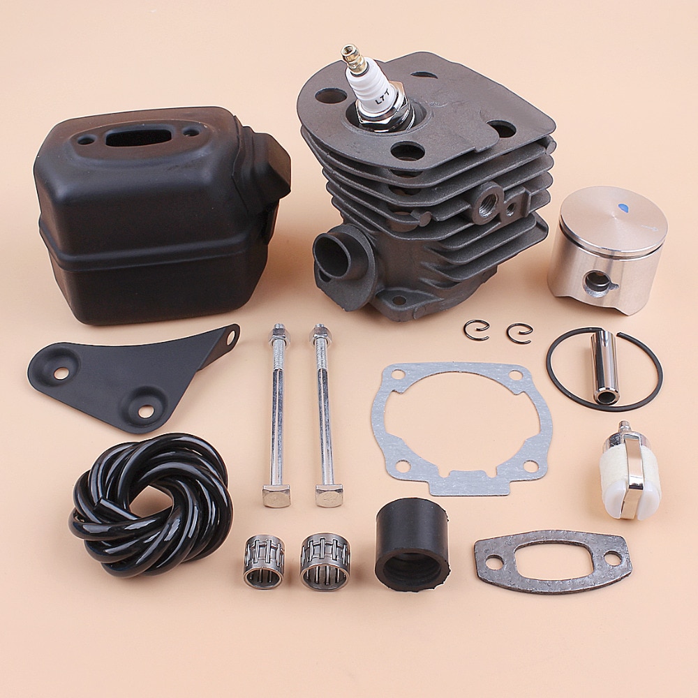 Kettingzaag Rebuild Gebruik 45 Mm Cilinder Zuiger & Uitlaat Beugel Bout Motor Kit Voor Husqvarna 50 51 55 Motor Reserveonderdelen onderdelen 503168301