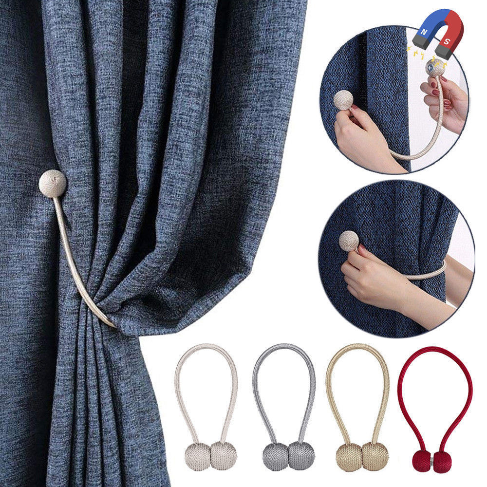 1Pc Pearl Magnetic Ball Curtain Tie Rope Backs Holdbacks Buckle Clips Accessory Rods Accessoires Hook Holder Home Decorations