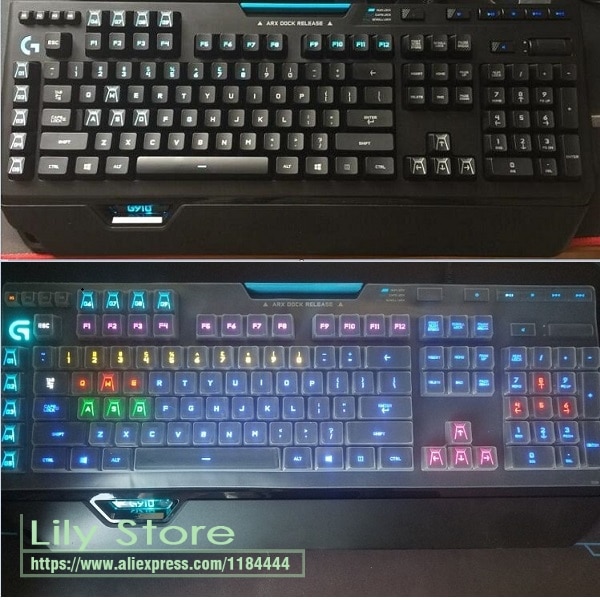 For Logitech G910 Wired Game mechanical keyboard Protector Bright Backlight Button Dust Cover Bump Keboard skin