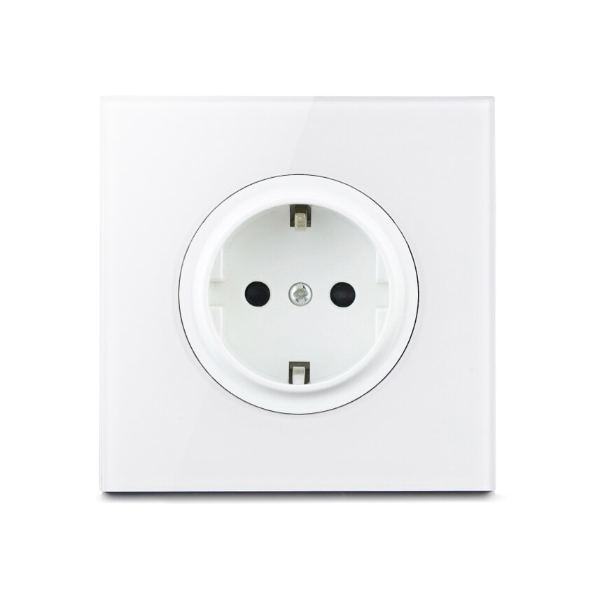 Atlectric 1 2 3 4 gäng 1 2 -vägs hem strömlampa strömbrytare på/av-knapp strömbrytare lampa ljus usb eu fr frankrike uttag glaspanel: De socket