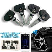 TPMS Bluetooth Low Energy for iOS / Android App Display Tire Pressure Monitor System 4 Internal Sensors
