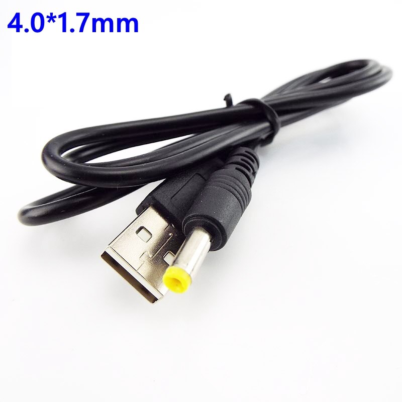 USB2.0 Male Port Type A To DC 5V 3.5*1.35mm 4.0*1.7mm 2.0*0.6mm 2.5*0.7mm 5.5*2.1mm 5.5*2.5mm Barrel Jack Power Cable Connector: 4.0 1.7