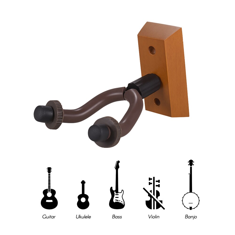 Ammoon Gitaar Hanger Houten Muurbevestiging Haak Keeper Voor Elektrische Akoestische Gitaren Bass Ukulele Gitaar Accessoires: Hanger 10