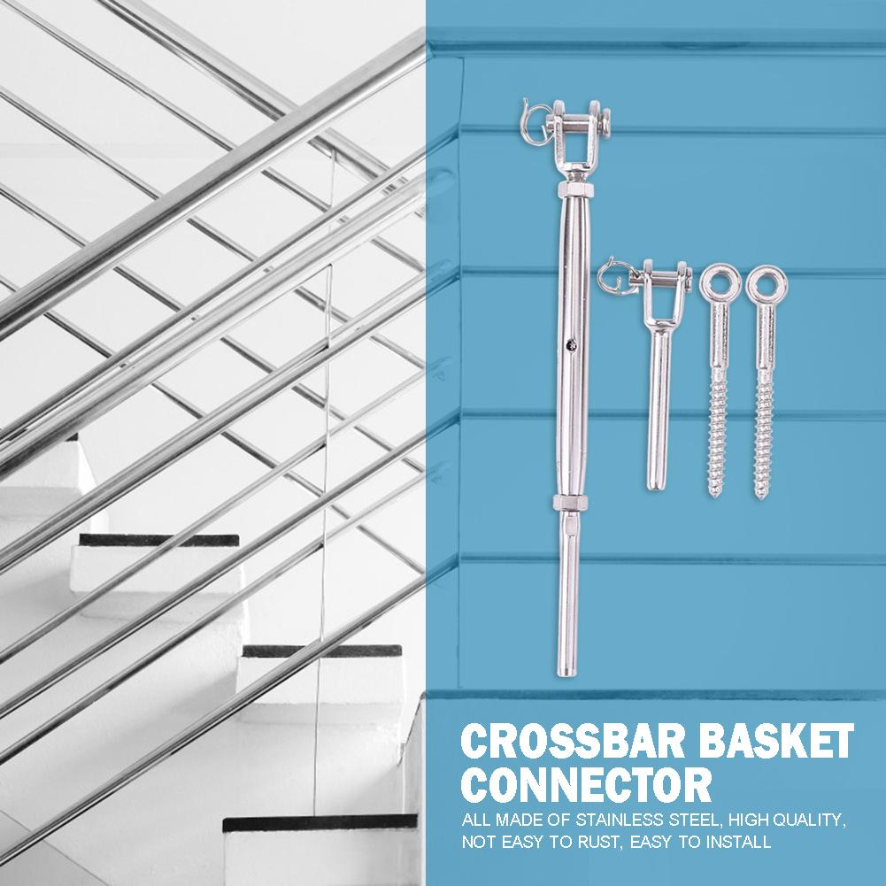 Toggles Tension Turnbuckle Screw Set Guardrail Adjustable Rope Fitting 1/8 inch Stainless Steel Wire Railing Accessories