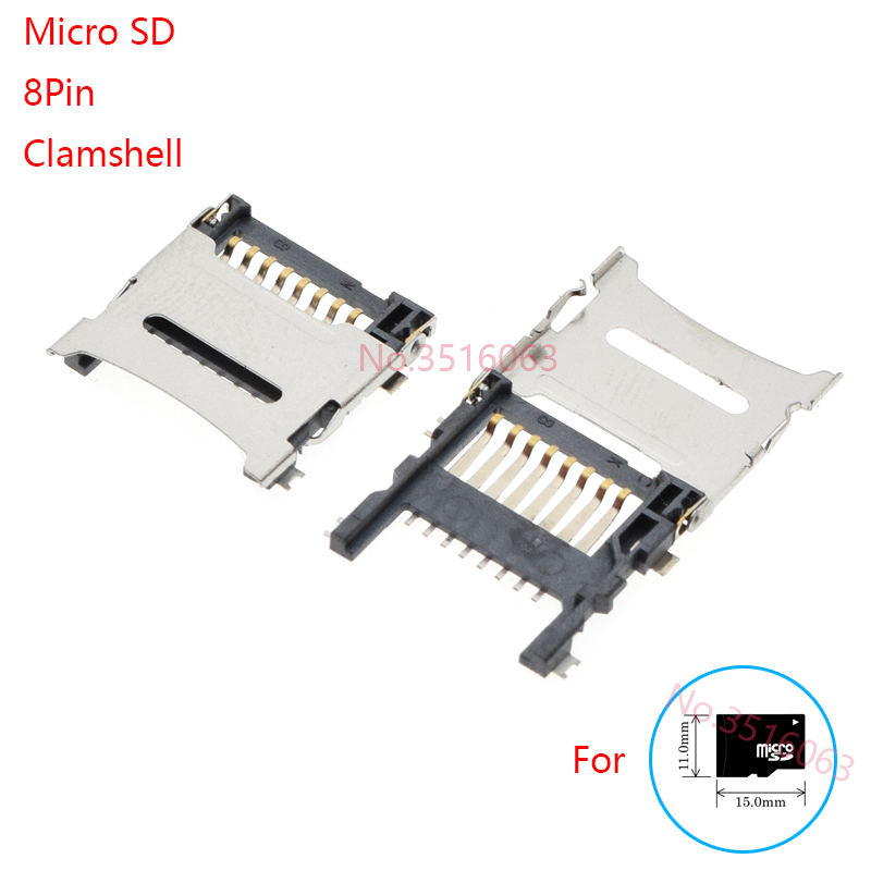 2/5/10Pcs Mini/Micro/Nano SD/Sim Card Holder 6/7/8/9/10Pin Sim Slot Socket Connector Push/Self-Elastic/Pop-Up/Clamshell/Pull-Out: army green / 10-19Pcs