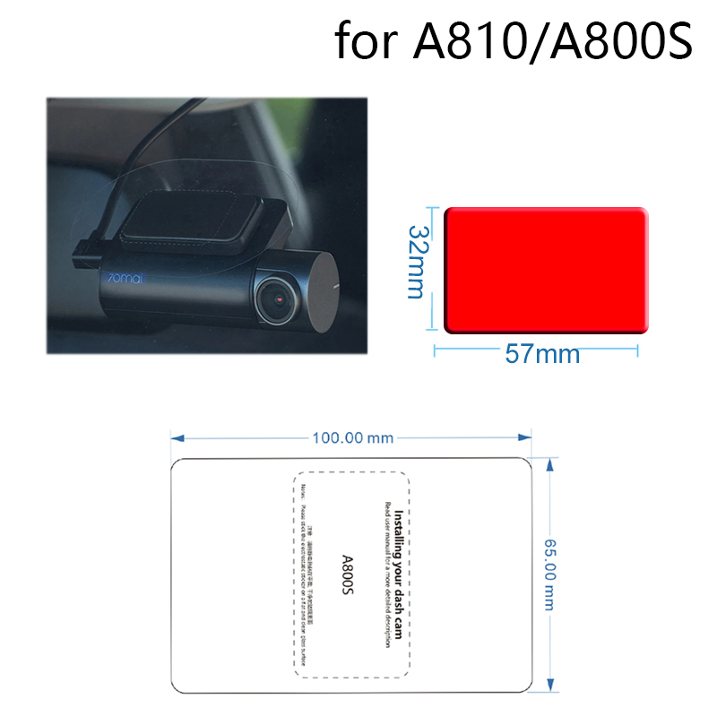 Voor 70mai Dash Cam Mount Voor 70mai Dash Cam A810 Mount voor 70mai A810 Auto DVR Sticker houder Statische Stickers