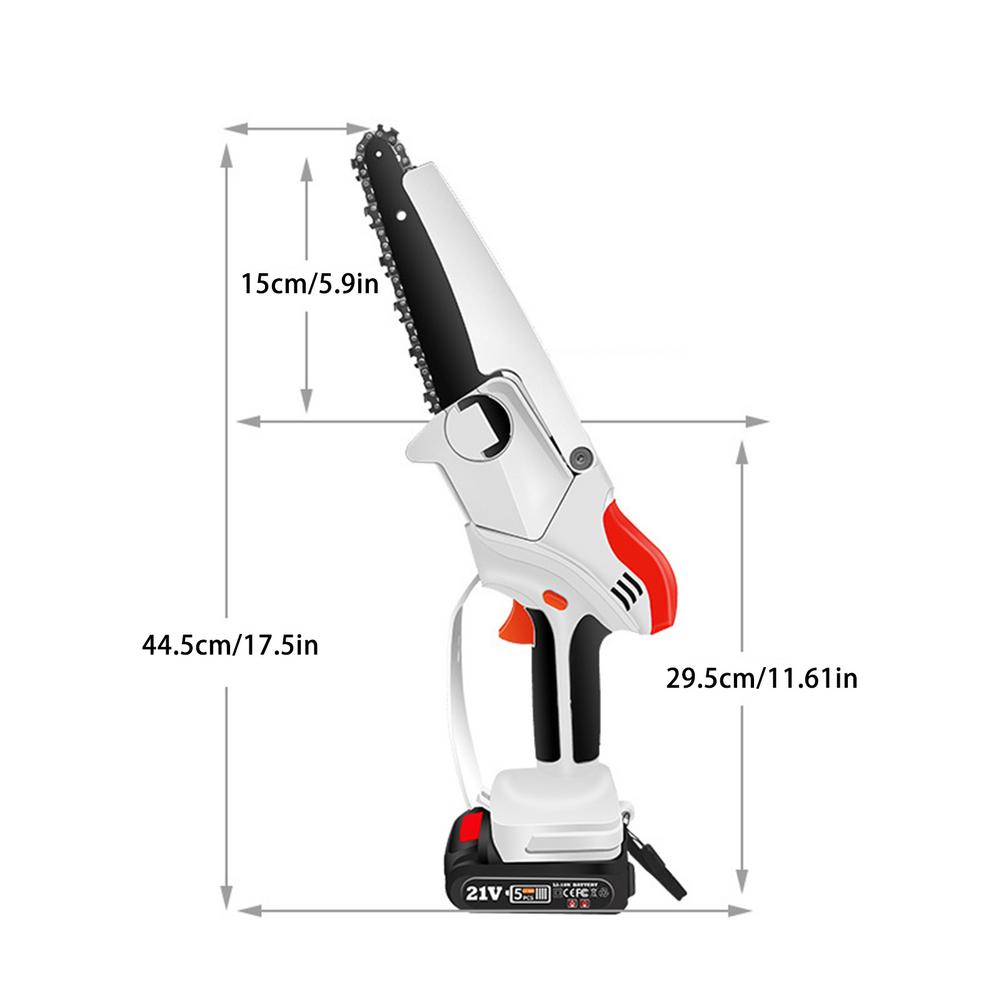 Mini Rechargeable Garden Logging Saw For Home Use Quick Outdoor Cutting One Hand Saw Handheld Mini Electric Chainsaw