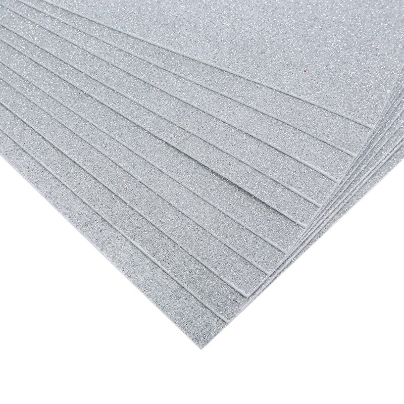 40cm * 60cm eva espuma papel artesanal glitter ouro esponja diy artesanato material multicor flor prop festa de natal papel: Silver 40x60cm