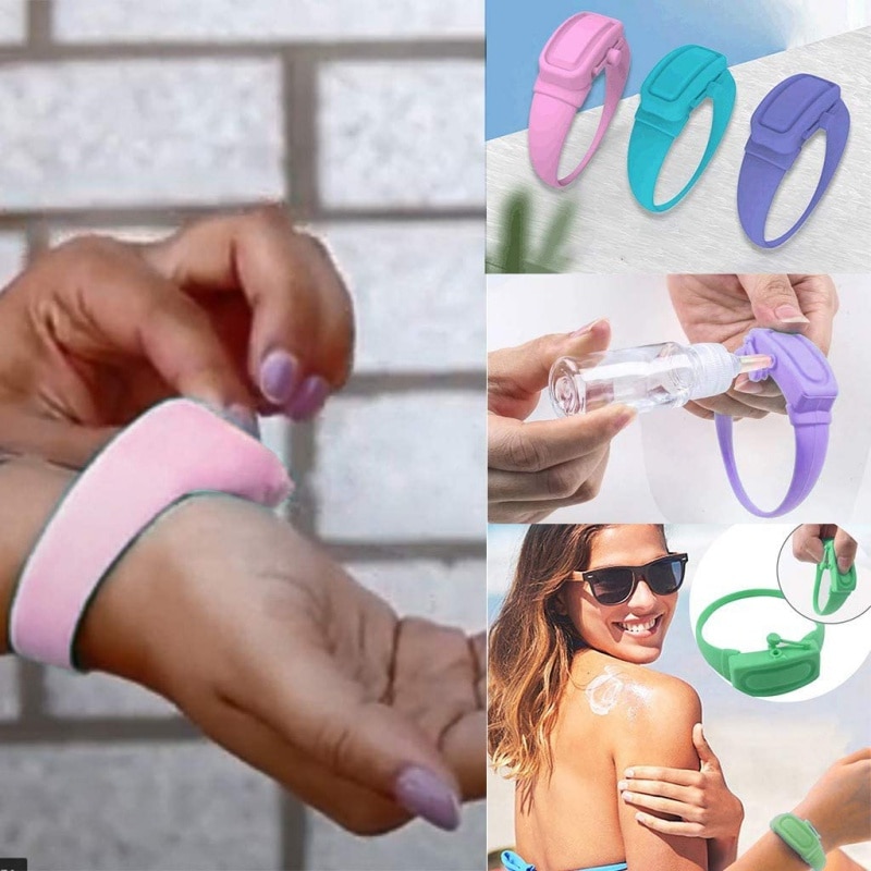 Tragbare Armband Pumpen Armband Hand Dispenser Mit Nachfüllbare Schnabel Flasche, Dass Kann Halten Hand Sanitizer Handwäsche Gel
