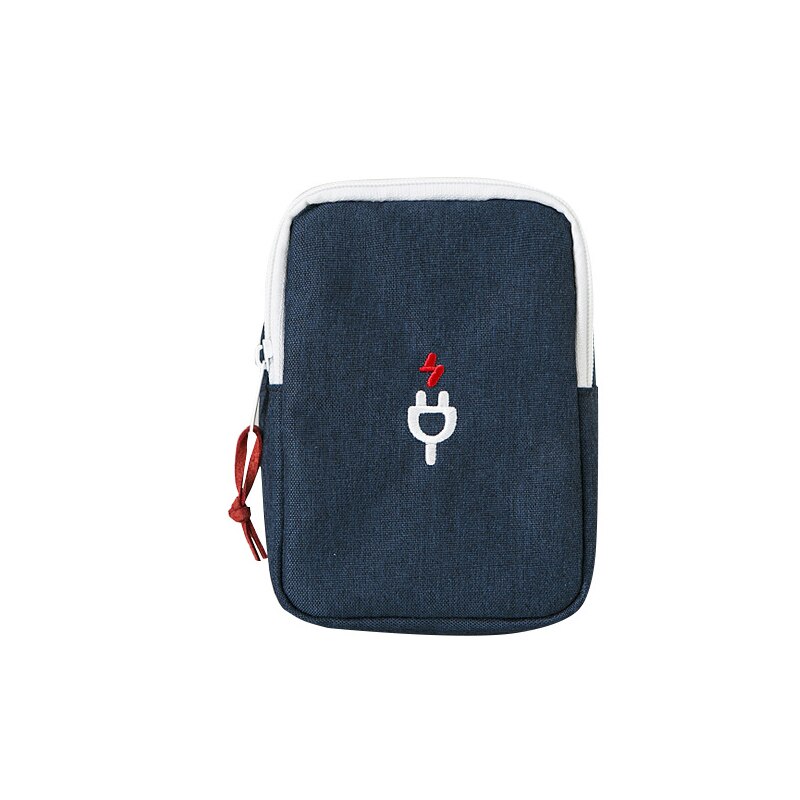 Travel Accessories Storage Bag Multifunction Digital Pouch Case/ Makeup Smartphone Charger Headset Data Cable Finishing Package: Deep Blue