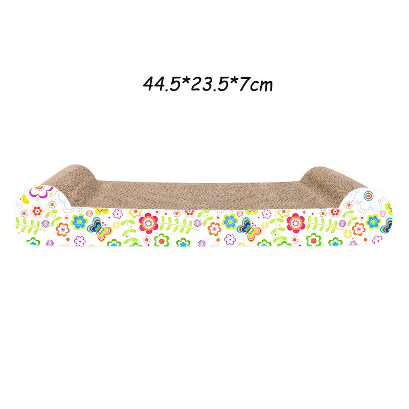 Corrugated Cat Scratch Paper Board Cardboard Catnip Pad Grinding Nails Claw Interactive Protect Furniture Kitten Scratcher Toy: Flower Bed