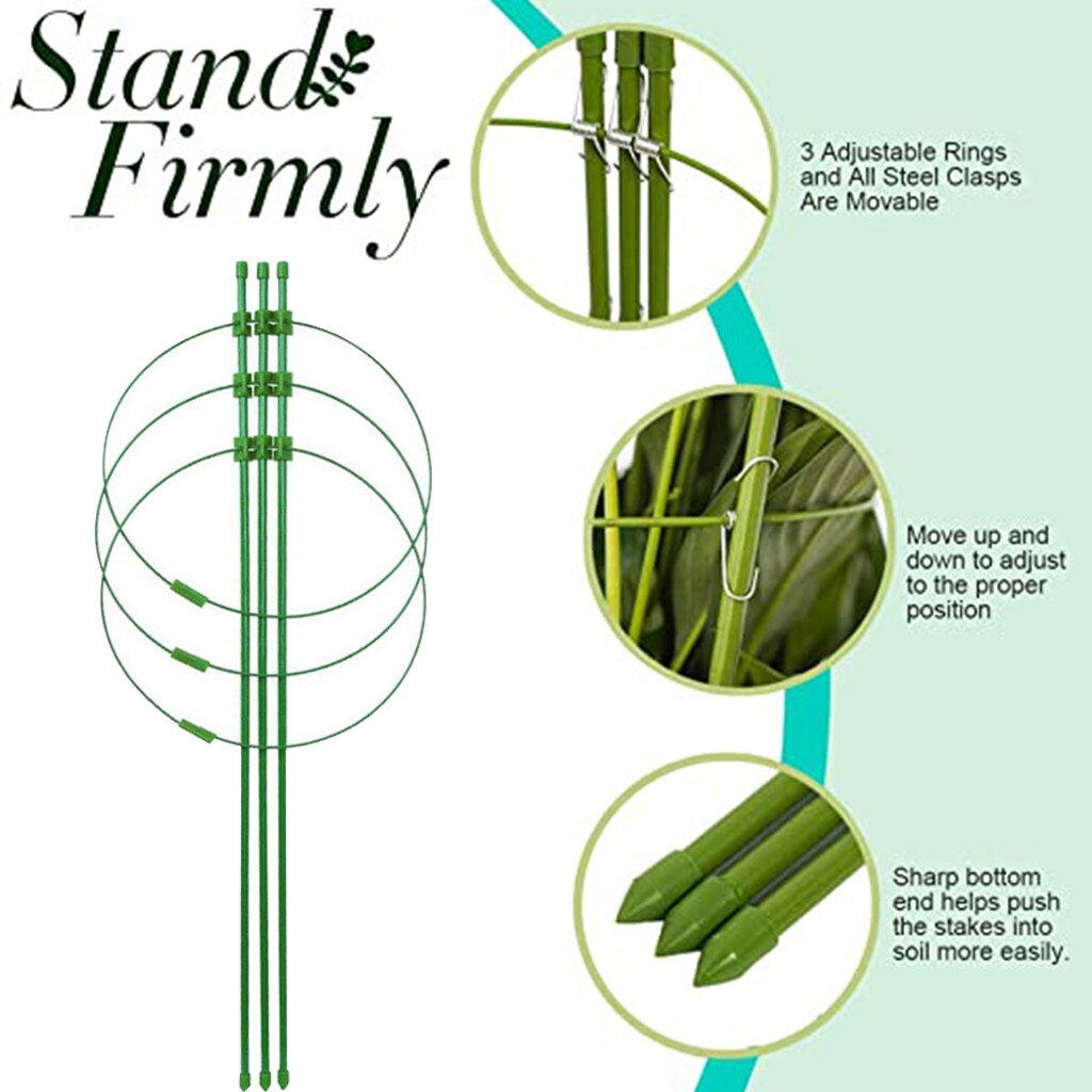 Plant Ondersteuning Ring Verstelbare Plant Trellises Tuin Mand Plant Vaste Klimmen Netto Tuin Voor Groene Bean Pea Komkommer Tomaat