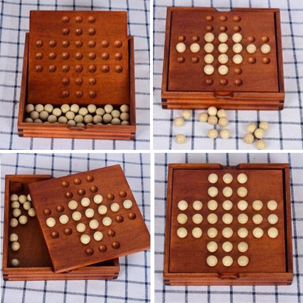 Juego de mesa individual de madera Noble para niños, ajedrez de diamantes independiente, antiguo chino Kong
