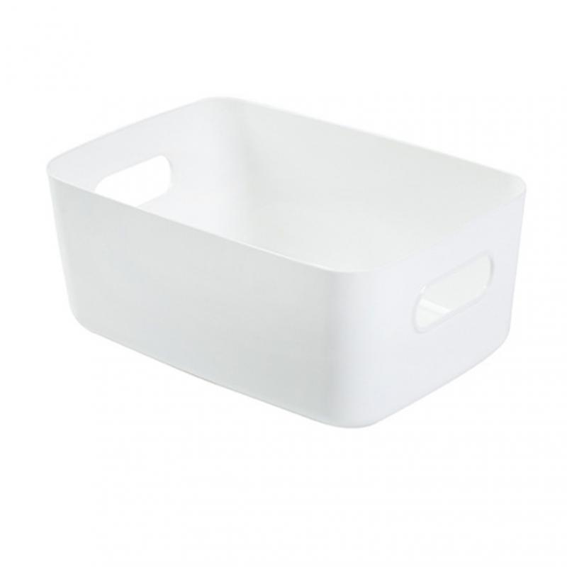Storage Basket With Handle Cosmetic Storage Box Desktop Sundries Plastic Organizer Household Makeup Kitchen Storage Container