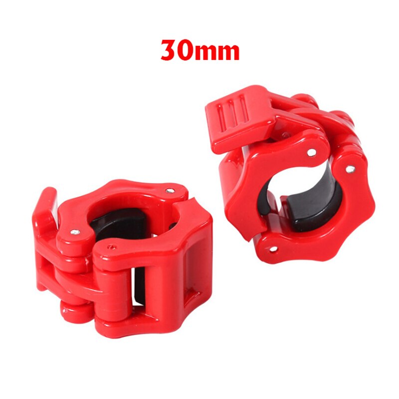 1 Pair 25/28/30MM Spinlock Collars Barbell Dumbbell Clips Clamps Weight Bar Locks for Gym Wrokout Fitness Training WOD Crossfit: Red 30mm 2 Pcs