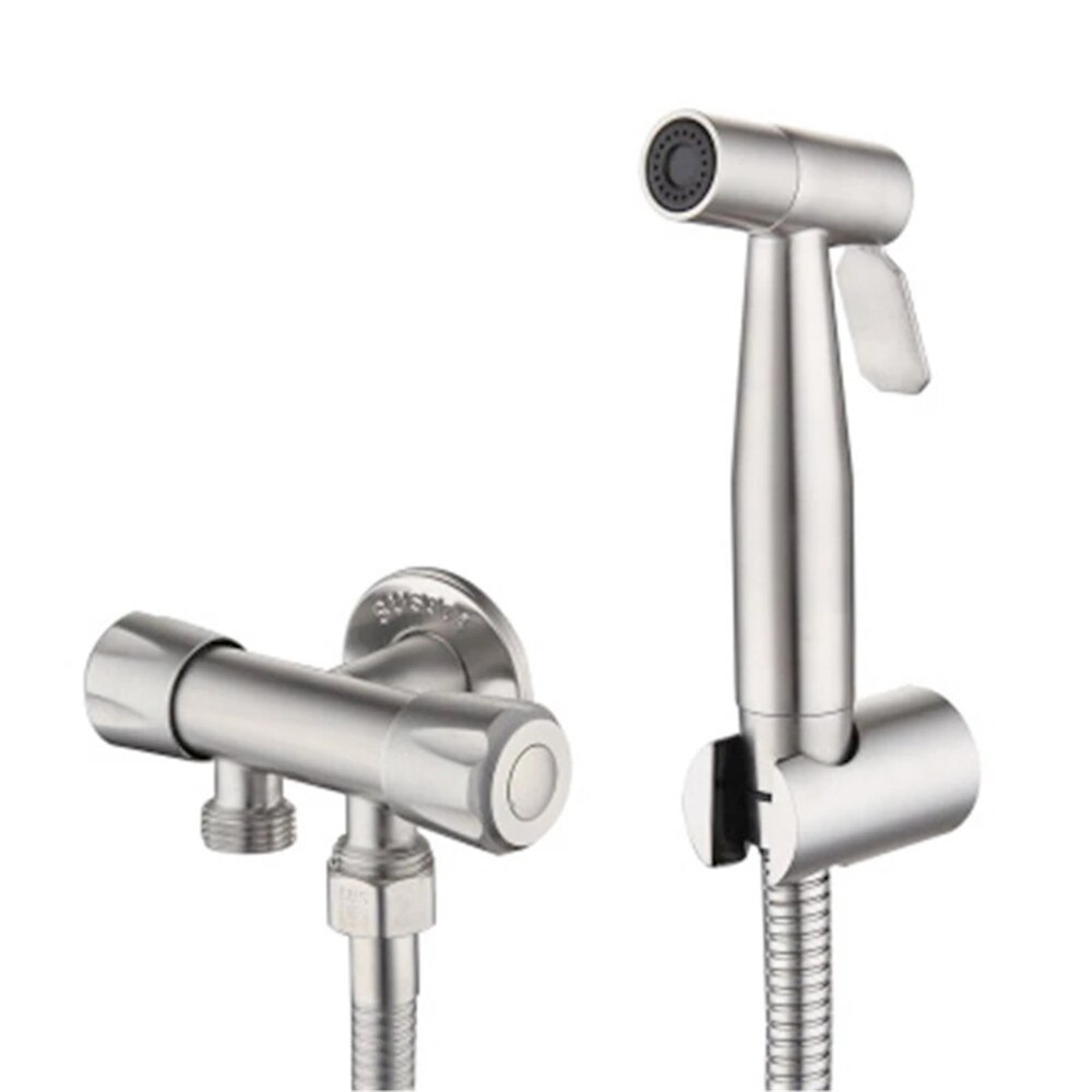 Wc Bidet Kraan Sproeier Badkamer Wc Hand Spuiten Rvs Bidet Spray Set Wc Bidet Sproeier Douche Zelfreinigende: H