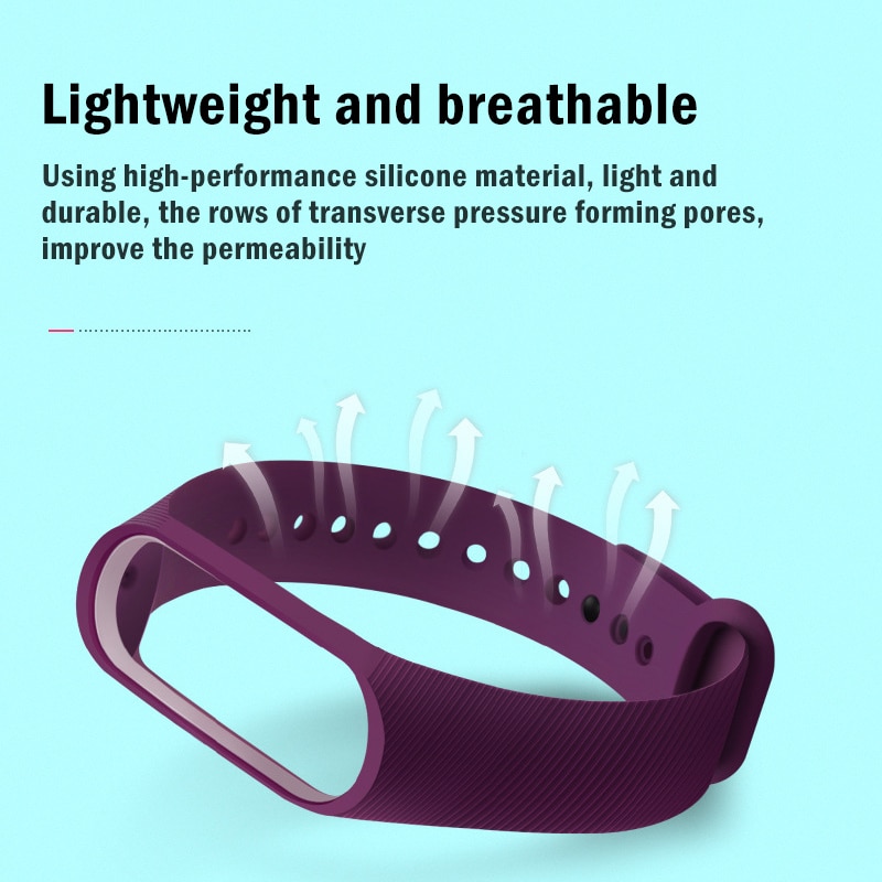 Correa de silicona para Xiaomi Mi band 3 y 3, repuesto de pulsera de silicona variada para pulseras inteligentes mi band 3 y Mi band 3