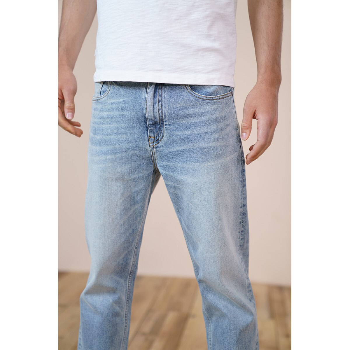 SIMWOOD-pantalones vaqueros anchos para hombre, Jeans cónicos cómodos, longitud hasta el tobillo, de talla grande, ropa de , novedad de verano