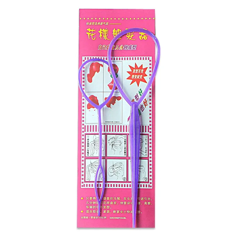 Populaire 1 ensemble queue de cheval créateur boucle en plastique outils de coiffure poney Topsy queue pince cheveux tresse fabricant outil de coiffure pour femmes fille