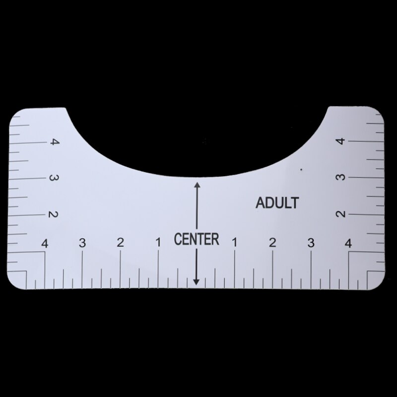 4PCSWith Size Chart Printed t-shirts Centering Tool Clothing Accessories Guide Transparent Multi Purpose Ruler