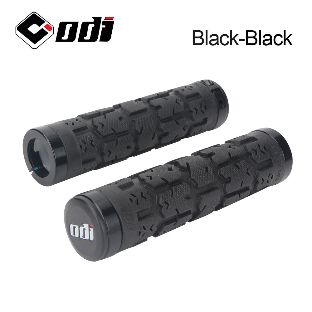 ODI-empuñaduras de manillar de bicicleta RG01, cubierta de mango antideslizante con bloqueo y absorción de impacto, doble bloqueo para piezas de bicicleta de montaña/carretera: Blanco
