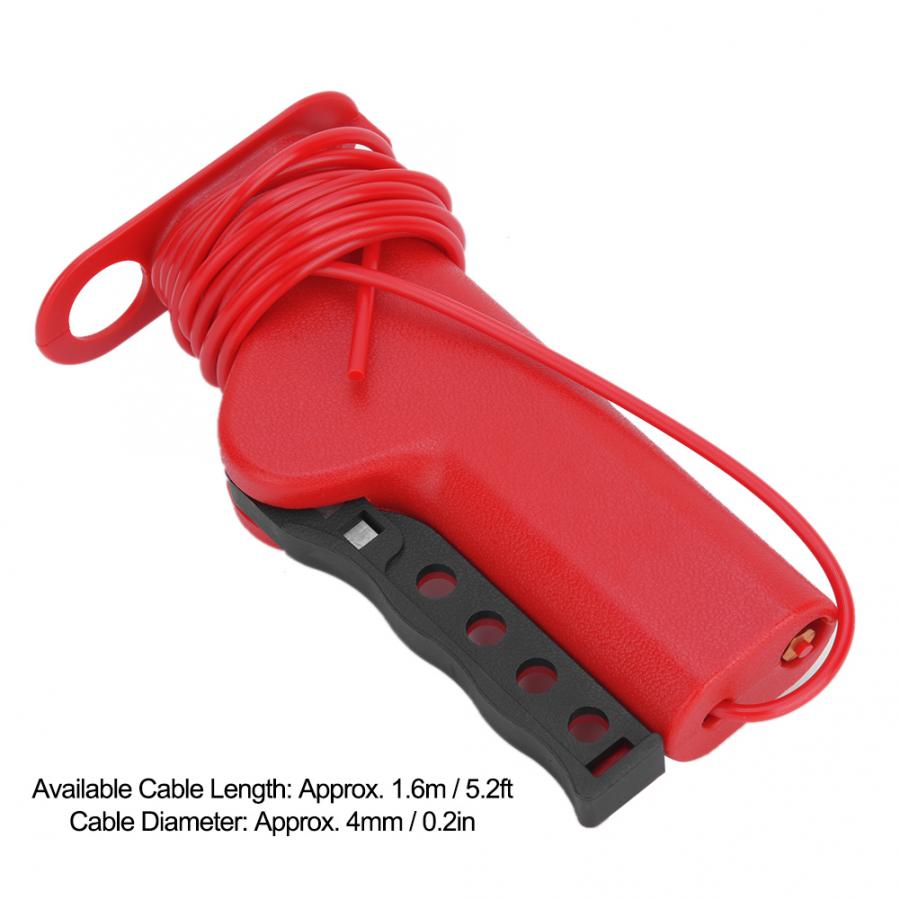 Safety Cable Lockout Adjustable Nylon Cable Lockout Irregular Industrial Equipment Safety Lock Device 1.6m / 5.2ft