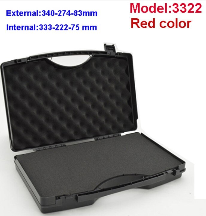 tool case Plastic safety box Photographic instrument Tool case Hardware toolbox Impact resistant sealed box with pre-cut foam: Silver