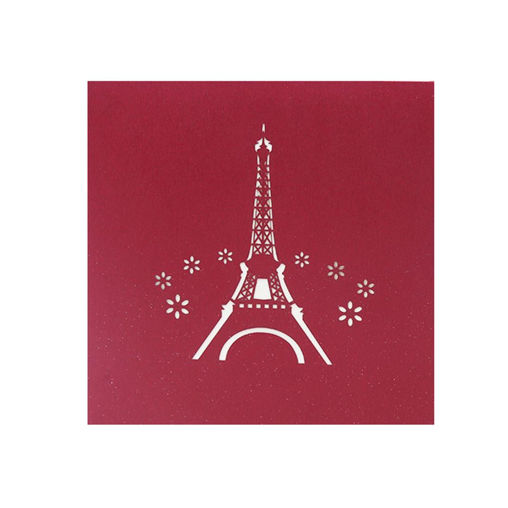 3D Pop Up Tower Flower Paper Greeting Cards Postcard Festival Birthday 3D Pop Up Tower Flower Pattern Handmade Greeting Car