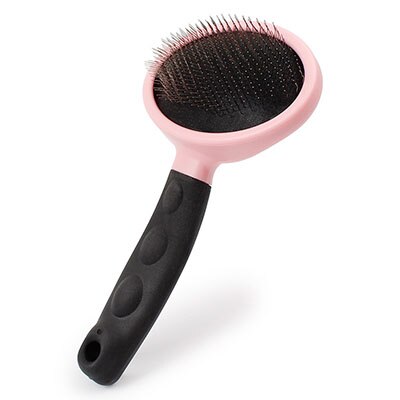 Cat Dog Pet Slicker Escova Pentes para Cães Gatos Grooming Luva Pentes Escova Pet Fornecimentos Facilmente Remove Derramamento De Pele e emaranhados: Rosa