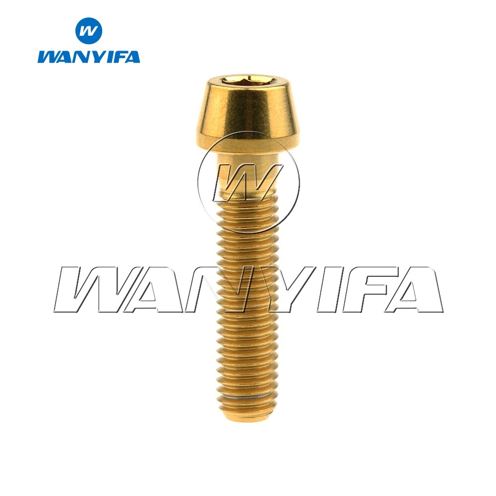 Wanyifa titan bolter  m8 x 35 40 45 50 70mm unbrakonøkkel konisk skrue for sykkel motorsykkel bil klasse 5 titan ti bolt