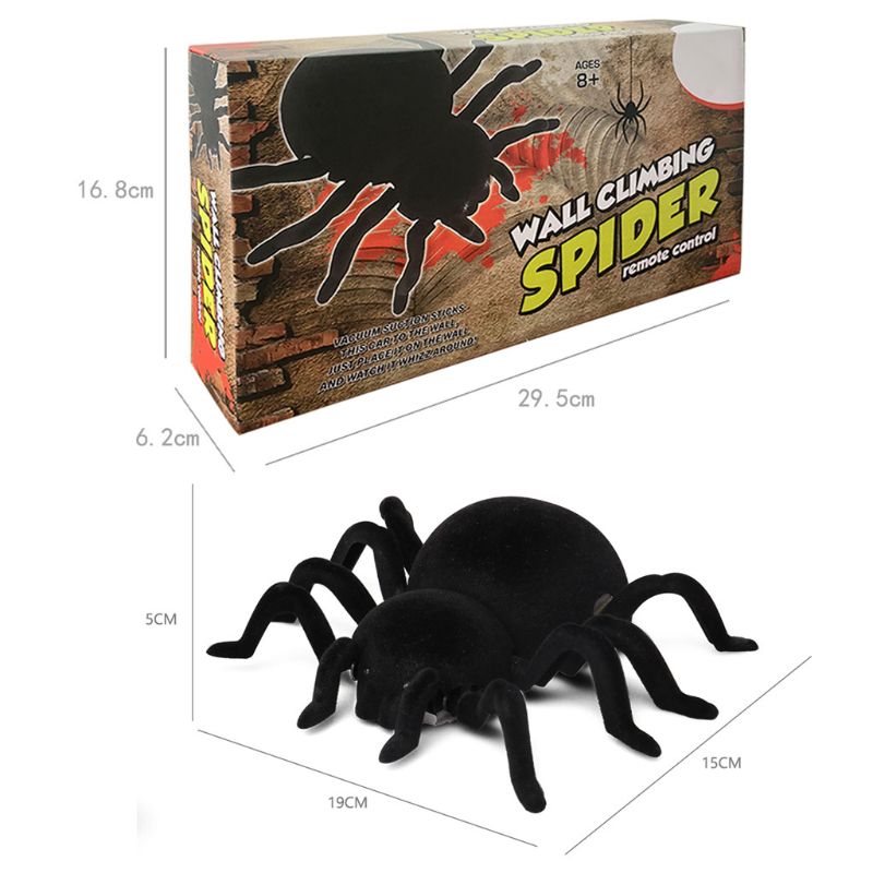 Remote Control Spider Scary Wolf Spider Robot Realistic Novelty Toys Halloween M89C